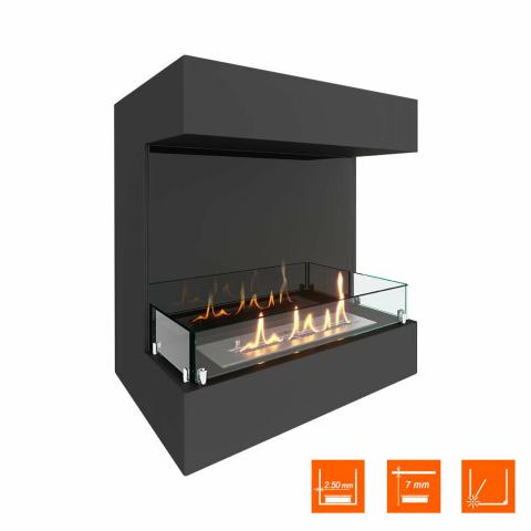 Fireplace Steelheat GRAND 600 Стекло Стемалит 