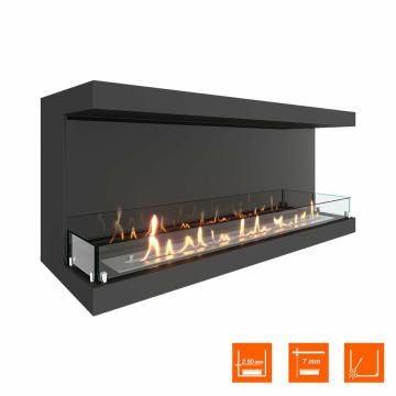 Fireplace Steelheat LONG 1200 Стекло Стемалит 