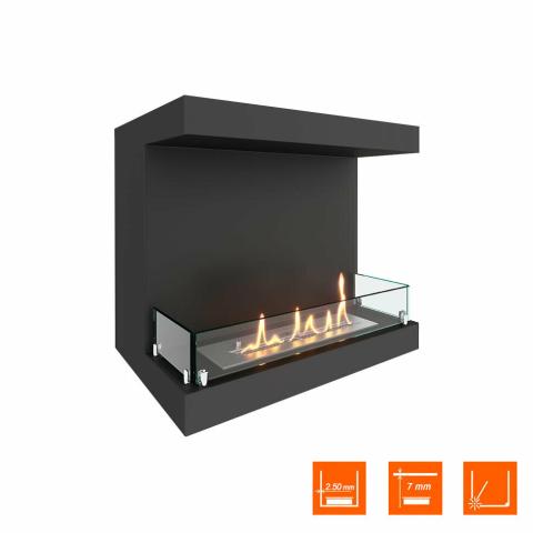 Fireplace Steelheat LONG 600 Стекло 