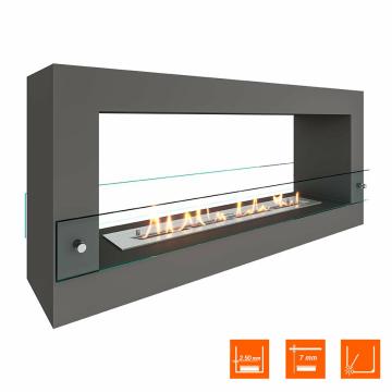 Fireplace Steelheat FRAME ONE 1000 серый Стекло 