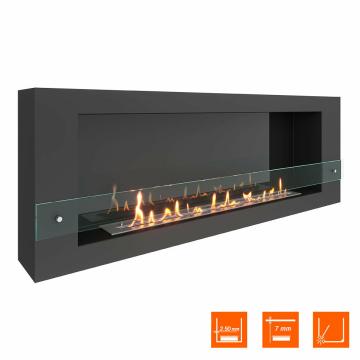 Fireplace Steelheat WALL LONG 1500 Стекло Стемалит 