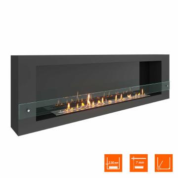 Fireplace Steelheat WALL LONG 1800 Стекло Стемалит 