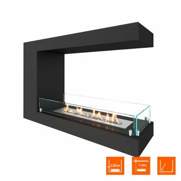 Fireplace Steelheat LONG 800 Стекло 