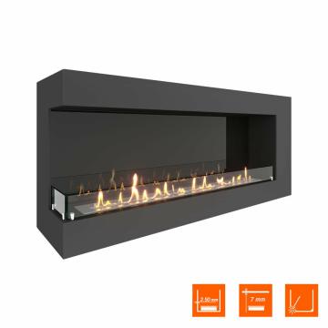 Fireplace Steelheat GRAND 1400 левый Стекло Стемалит 