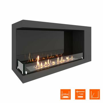 Fireplace Steelheat LONG 1000 левый Стекло Стемалит 