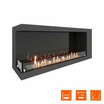 Fireplace Steelheat LONG 1200 левый Стекло Стемалит 