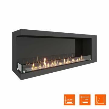 Fireplace Steelheat LONG 1400 левый Стекло Стемалит 