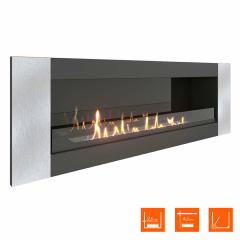 Fireplace Steelheat LONG-V 1200 Small Стекло Стемалит