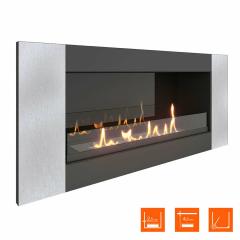 Fireplace Steelheat LONG-V 900 Small Стекло Стемалит