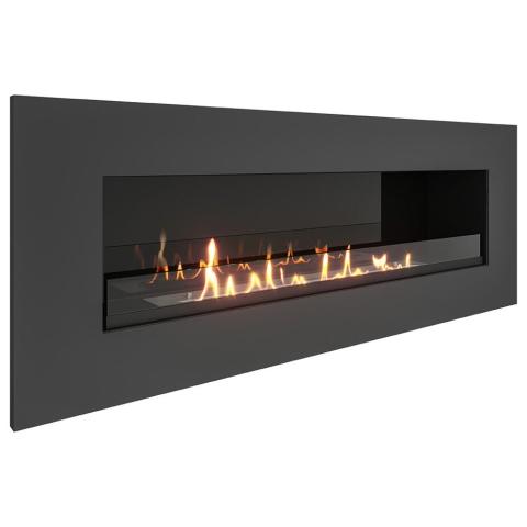 Fireplace Steelheat LONG 1200S с защитным и декоративным стеклом 