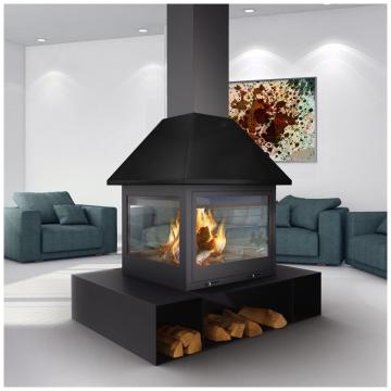 Fireplace Traforart Sandra Central черный 