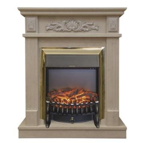Fireplace RealFlame Adelaida WT с Fobos Lux S BR Дерево Светлый 