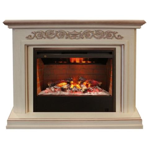 Fireplace RealFlame Leticia WT b Helios 26 3D 