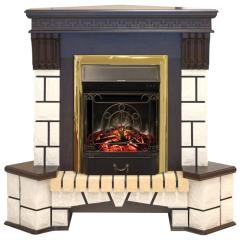 Fireplace RealFlame Stone Corner STD AO Majestic Lux S