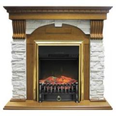 Fireplace Royal Flame Dublin дуб/Fobos FX M Brass