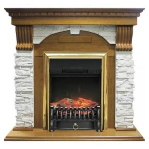 Fireplace Royal Flame Dublin дуб/Fobos FX M Brass 
