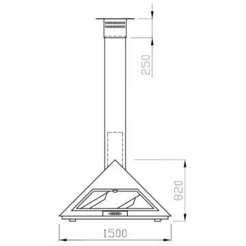 Fireplace TRAFORART вертикальная центральная труба 