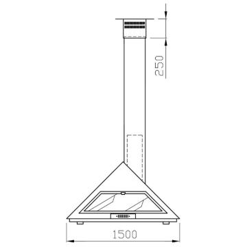 Fireplace TRAFORART вертикальная труба справа 