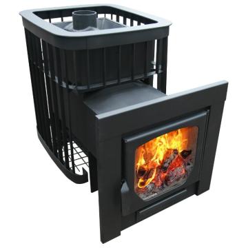 Stove Варвара Каменка удлиненная Панорамная дверь 